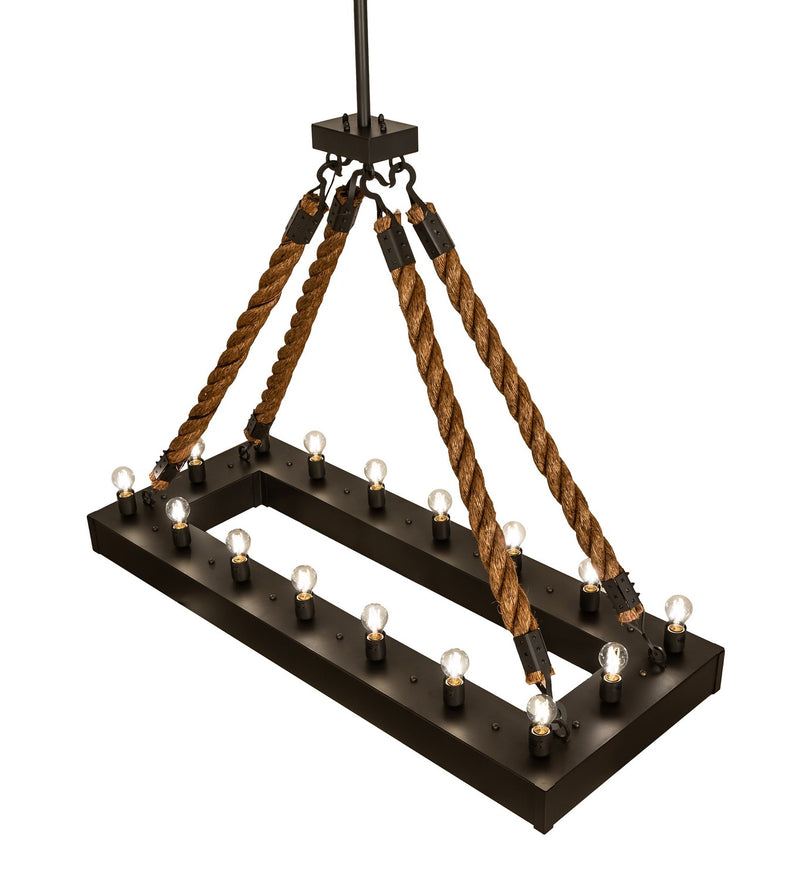 Meyda Tiffany 247606 16 Light Pendant, Wrought Iron