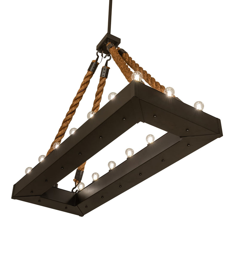 Meyda Tiffany 247606 16 Light Pendant, Wrought Iron