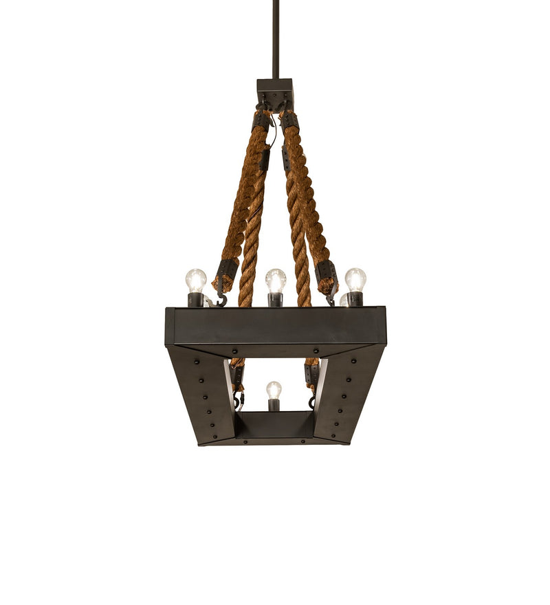 Meyda Tiffany 247606 16 Light Pendant, Wrought Iron