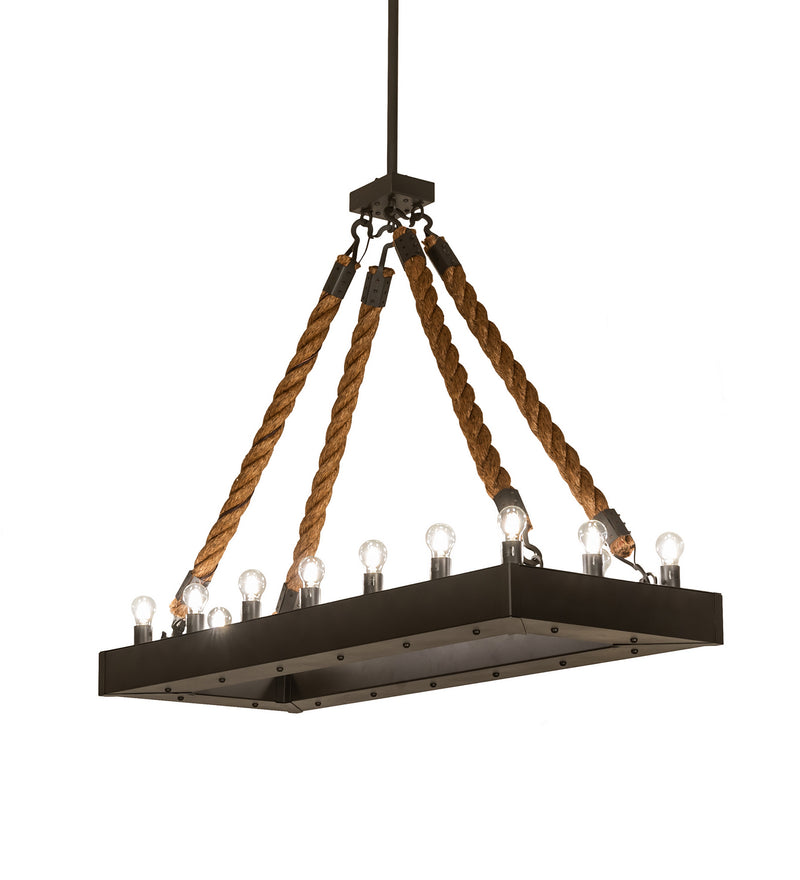 Meyda Tiffany 247606 16 Light Pendant, Wrought Iron