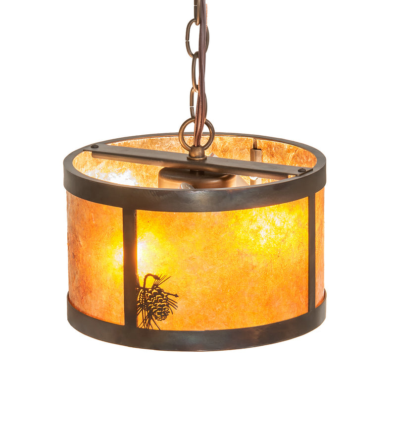 Meyda Tiffany 247785 Three Light Pendant, Dark Burnished Antique Copper