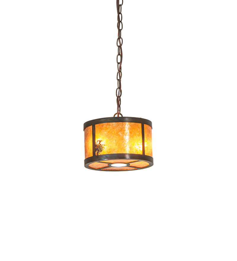Meyda Tiffany 247785 Three Light Pendant, Dark Burnished Antique Copper