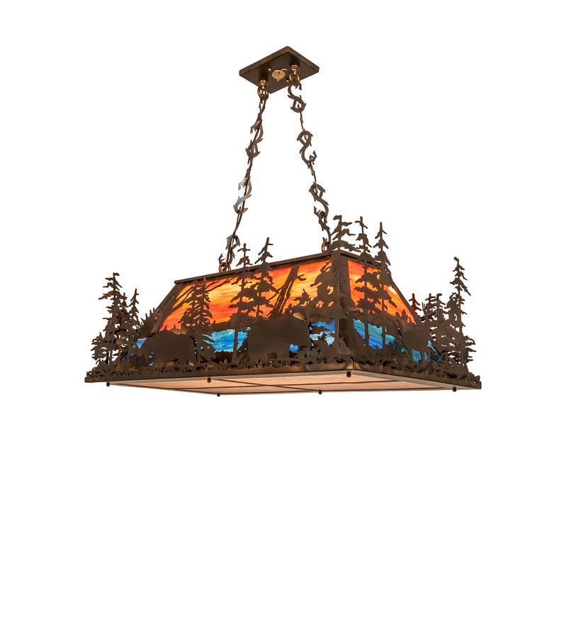 Meyda Tiffany 247796 Six Light Pendant, Dark Burnished Antique Copper