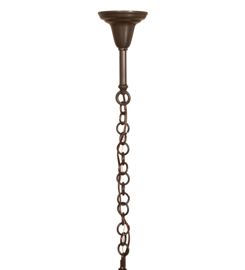 Meyda Tiffany 247801 Nine Light Chandelier, Craftsman Brown & Oil Rubbed Bronze