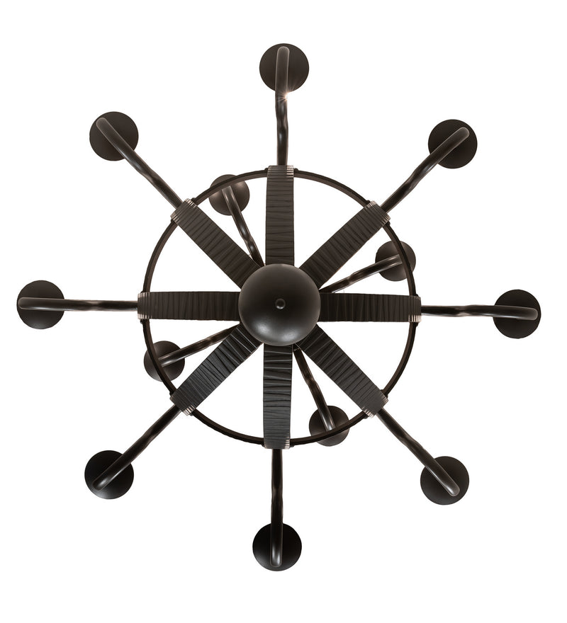 Meyda Tiffany 247815 12 Light Chandelier, Wrought Iron