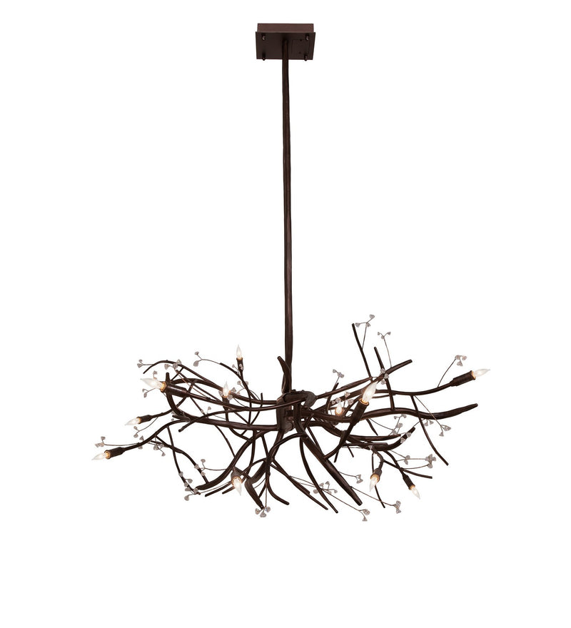 Meyda Tiffany 248710 LED Chandelier, Mahogany Bronze