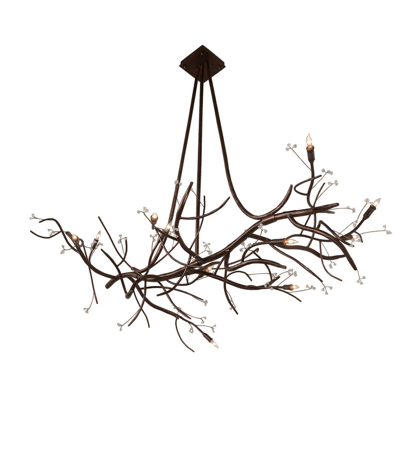 Meyda Tiffany 248710 LED Chandelier, Mahogany Bronze