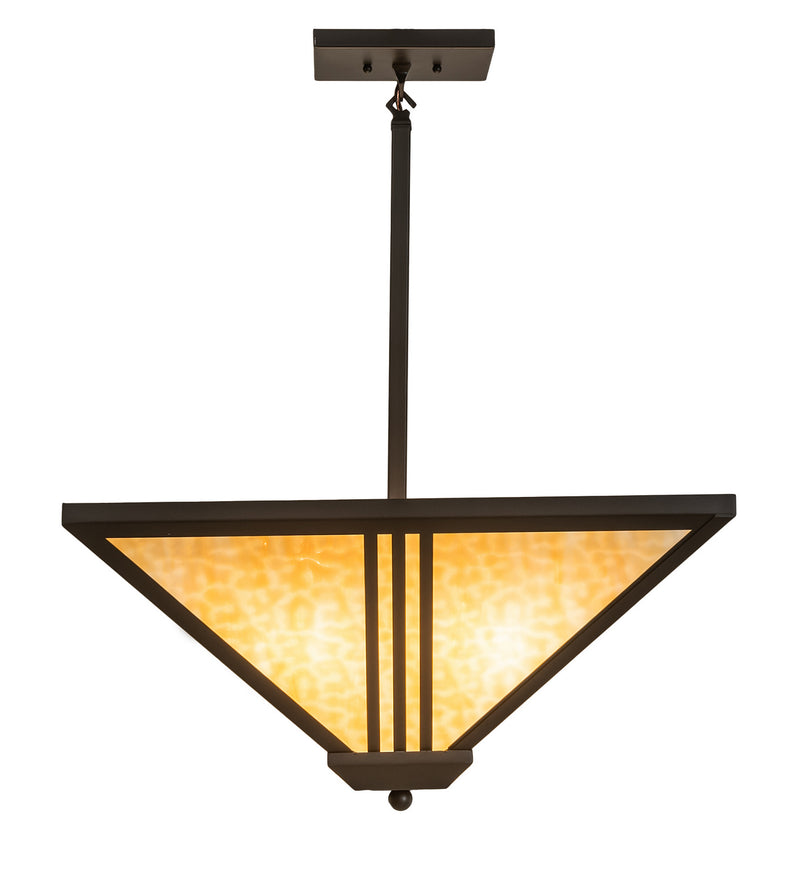 Meyda Tiffany 249443 Four Light Pendant, Wrought Iron