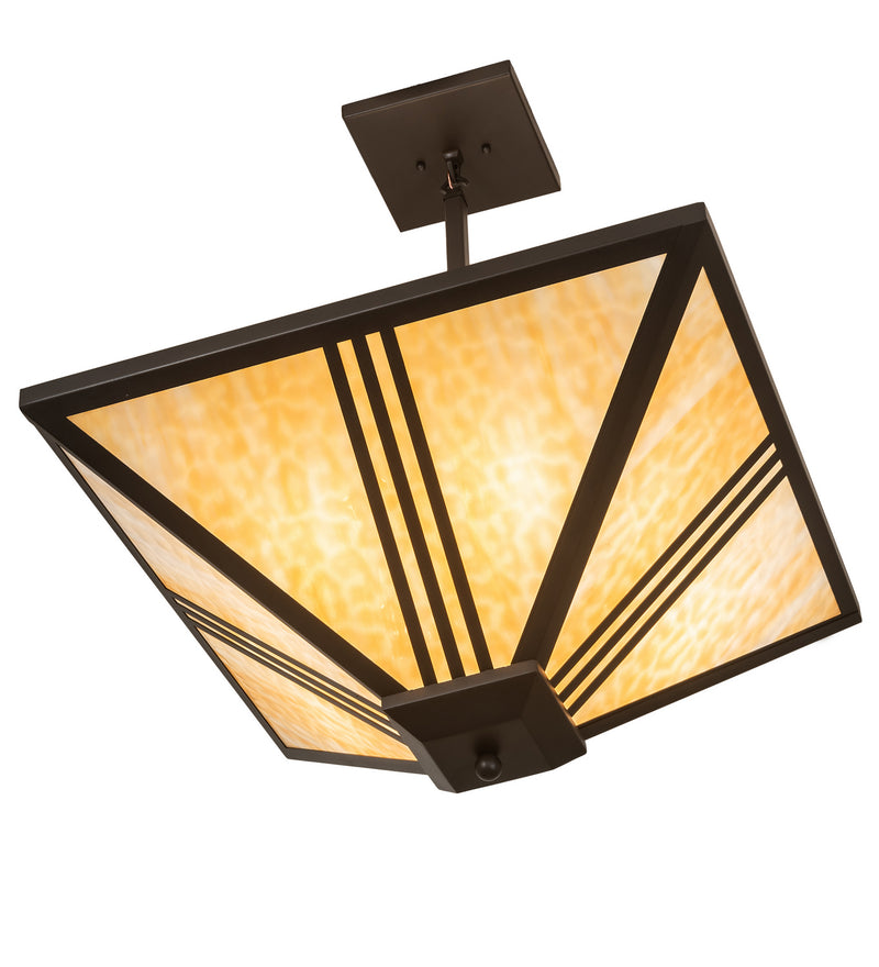 Meyda Tiffany 249443 Four Light Pendant, Wrought Iron