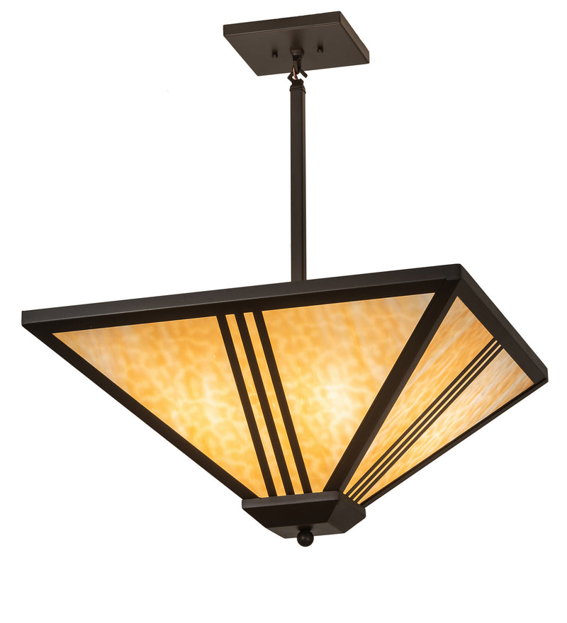 Meyda Tiffany 249443 Four Light Pendant, Wrought Iron
