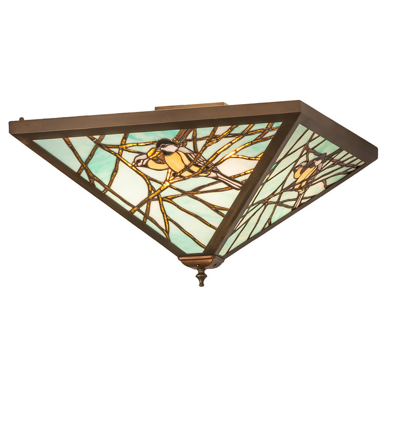 Meyda Tiffany 250387 Four Light Flushmount, Antique Copper