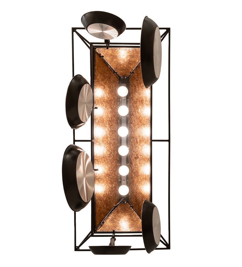 Meyda Tiffany 250947 Six Light Pot Rack, Textured Black