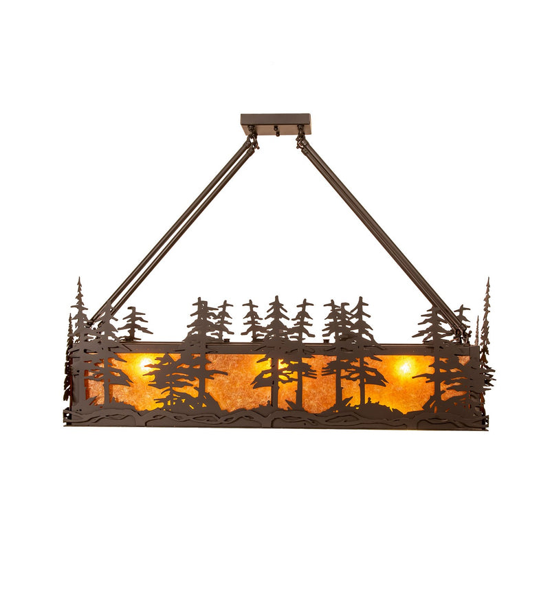 Meyda Tiffany 251323 Five Light Semi-Flushmount, Solar Black
