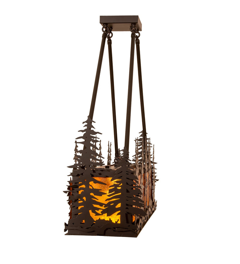 Meyda Tiffany 251323 Five Light Semi-Flushmount, Solar Black