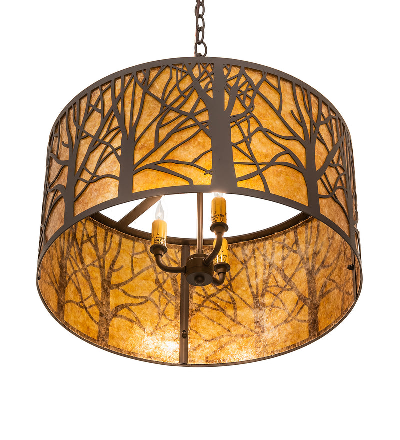 Meyda Tiffany 251387 Three Light Pendant, Oil Rubbed Bronze
