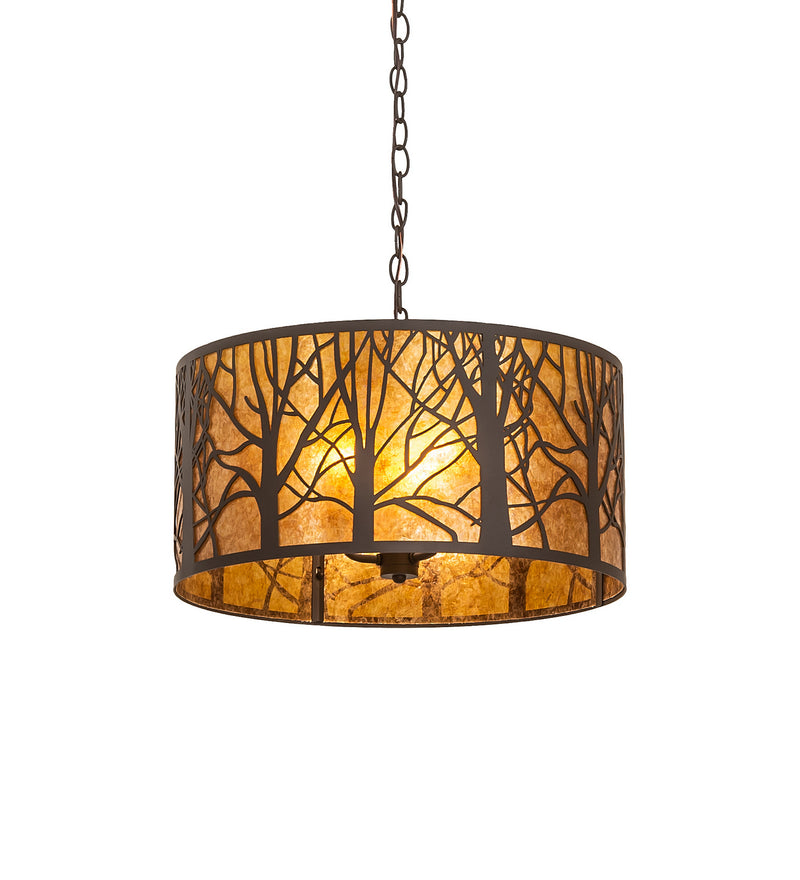 Meyda Tiffany 251387 Three Light Pendant, Oil Rubbed Bronze