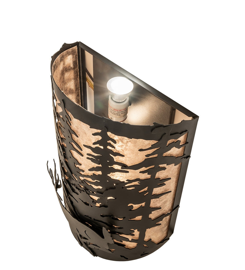 Meyda Tiffany 251455 Three Light Wall Sconce, Textured Black