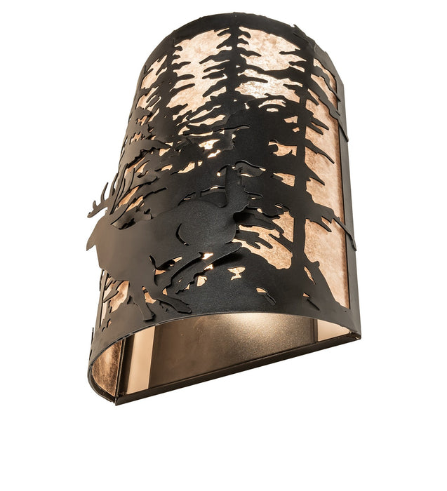Meyda Tiffany 251455 Three Light Wall Sconce, Textured Black