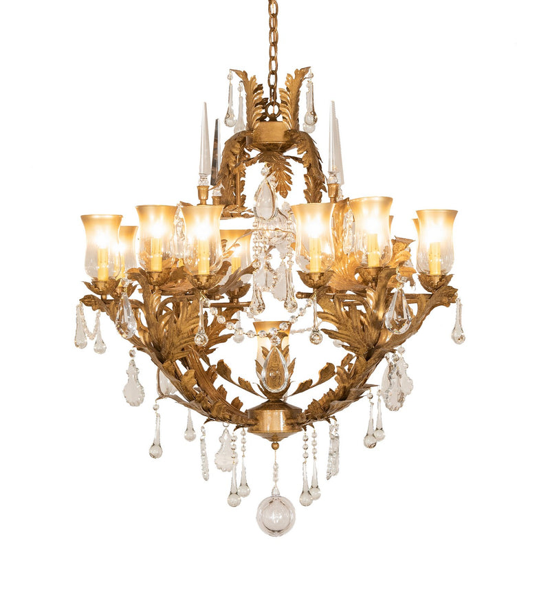 Meyda Tiffany 251904 13 Light Chandelier, Aztec Gold