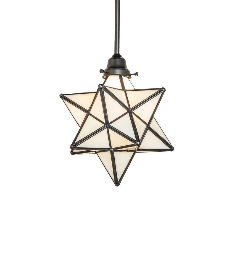 Meyda Tiffany 251943 Four Light Pendant, Craftsman Brown On Brass