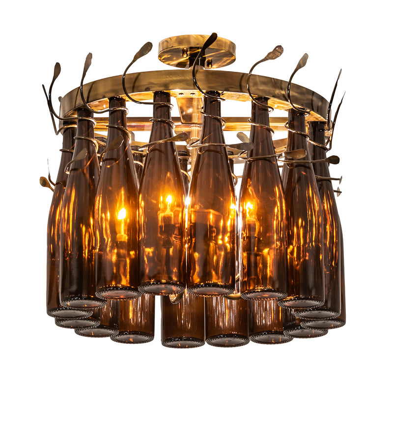 Meyda Tiffany 252212 16 Light Chandelier, Lt Burnished Transparent Gold