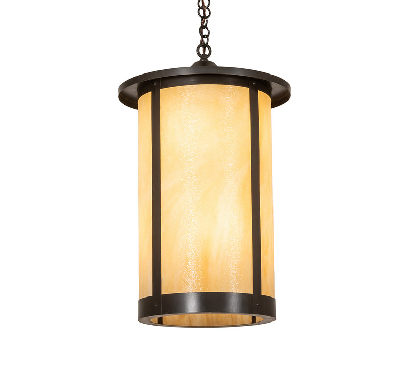 Meyda Tiffany 253281 Eight Light Pendant, Craftsman Brown