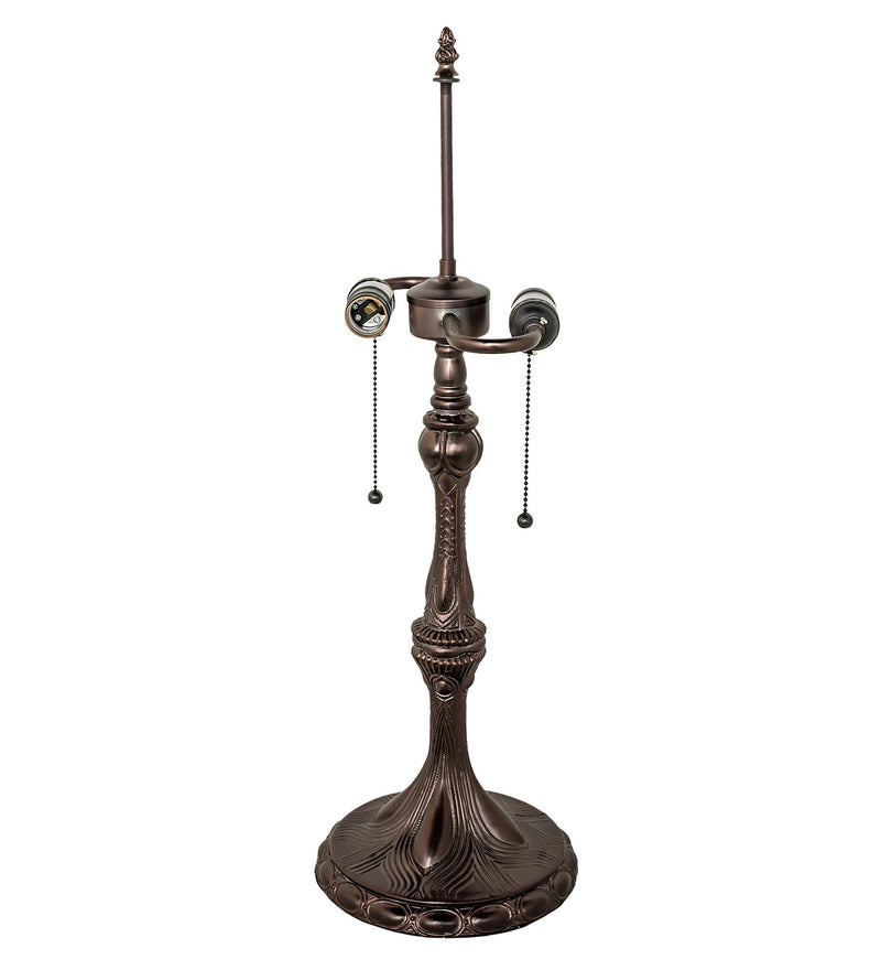 Meyda Tiffany 253398 Two Light Table Lamp, Mahogany Bronze