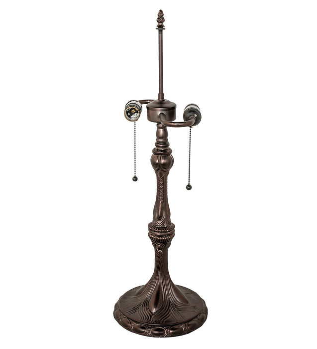 Meyda Tiffany 253398 Two Light Table Lamp, Mahogany Bronze