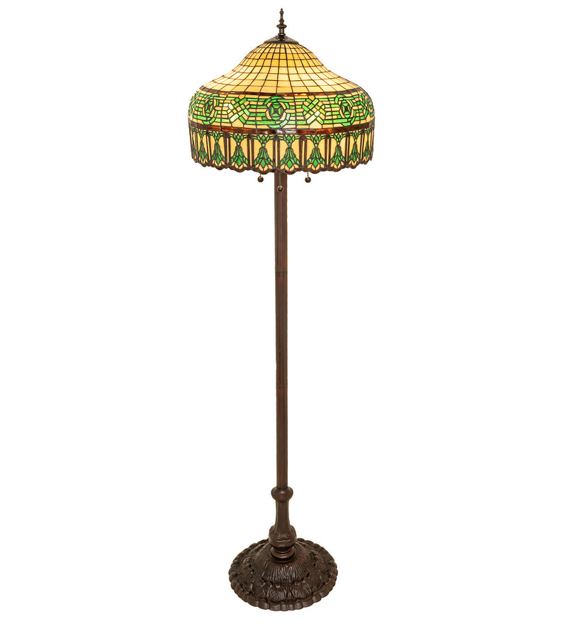 Meyda Tiffany 253400 Three Light Floor Lamp, Mahogany Bronze