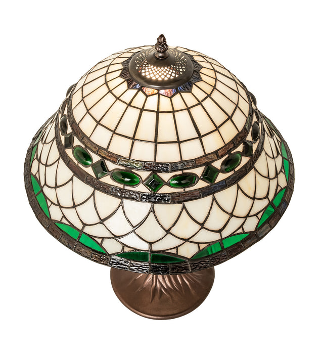 Meyda Tiffany 253627 One Light Table Lamp, Mahogany Bronze