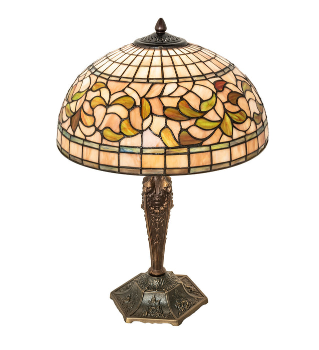 Meyda Tiffany 253820 One Light Table Lamp, Antique Brass