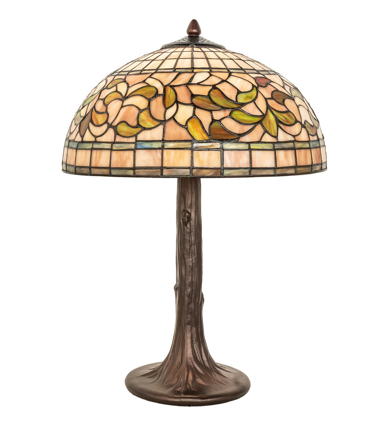Meyda Tiffany 253821 One Light Table Lamp, Mahogany Bronze
