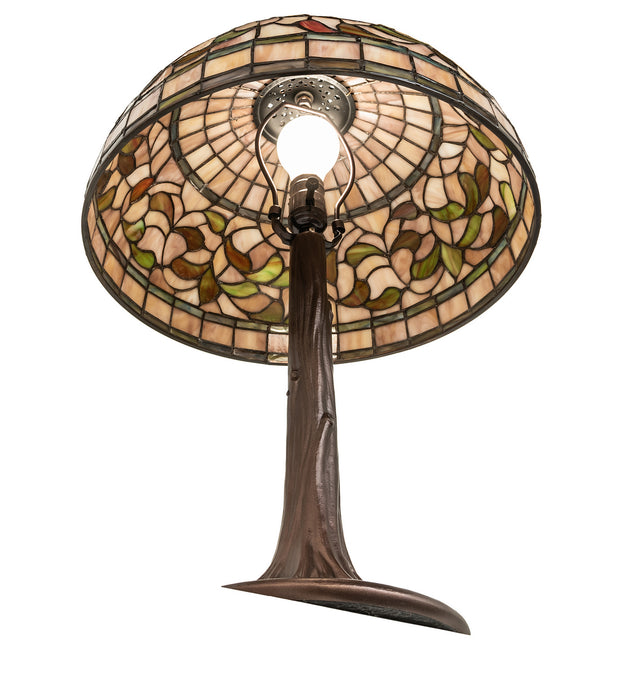 Meyda Tiffany 253821 One Light Table Lamp, Mahogany Bronze