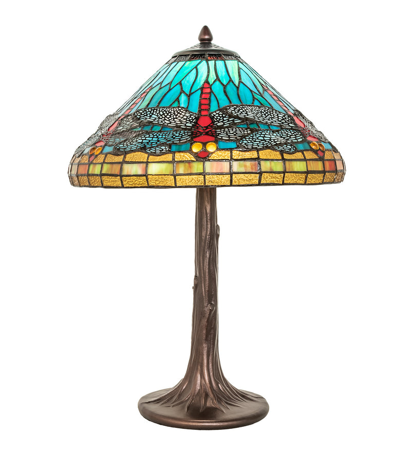 Meyda Tiffany 253822 One Light Table Lamp, Mahogany Bronze