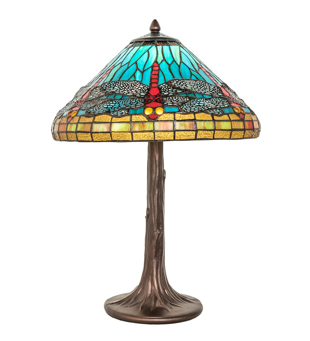 Meyda Tiffany 253822 One Light Table Lamp, Mahogany Bronze