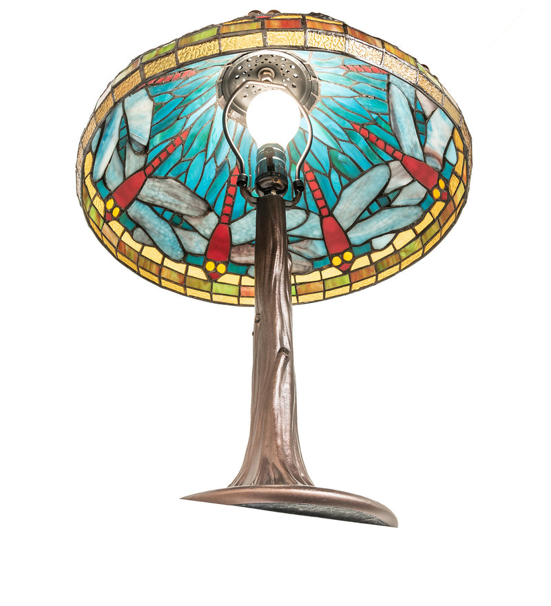 Meyda Tiffany 253822 One Light Table Lamp, Mahogany Bronze