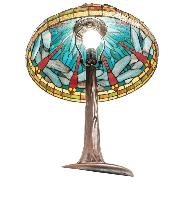 Meyda Tiffany 253822 One Light Table Lamp, Mahogany Bronze