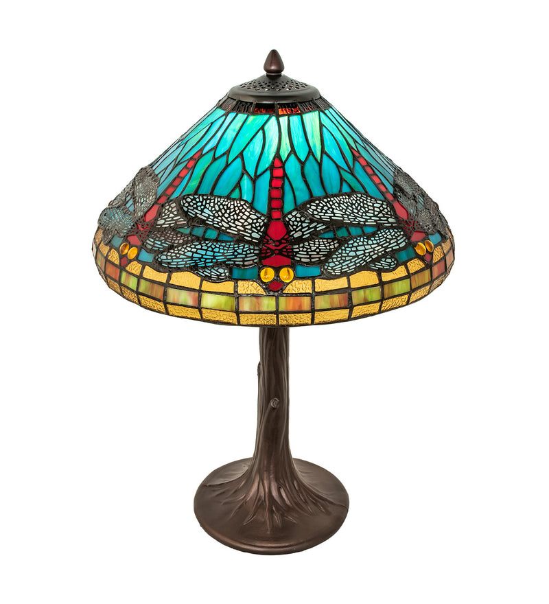Meyda Tiffany 253822 One Light Table Lamp, Mahogany Bronze