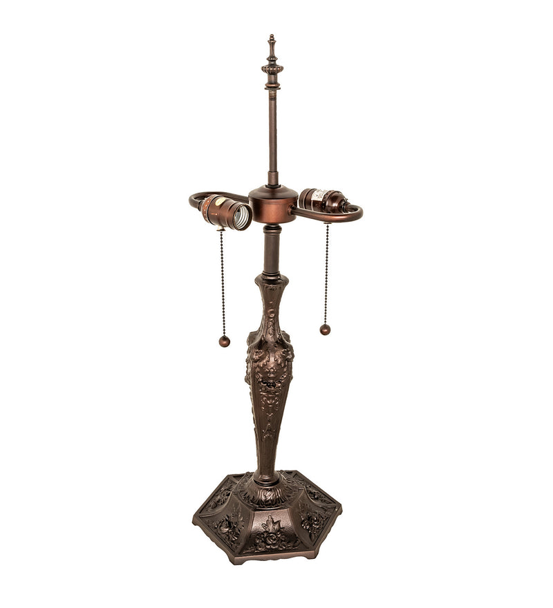 Meyda Tiffany 98670 Two Light Table Base, Mahogany Bronze
