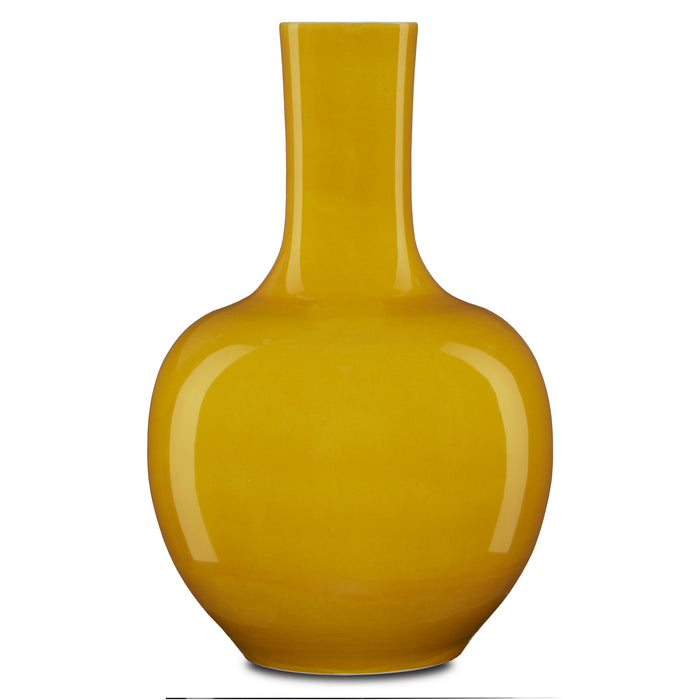 Currey and Company 1200-0580 Vase, Yellow