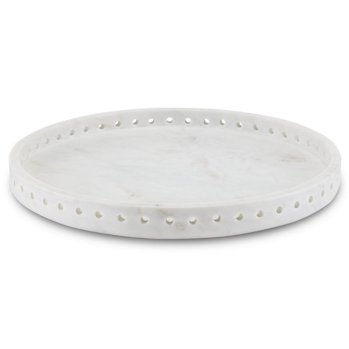 Currey and Company 1200-0592 Tray, White