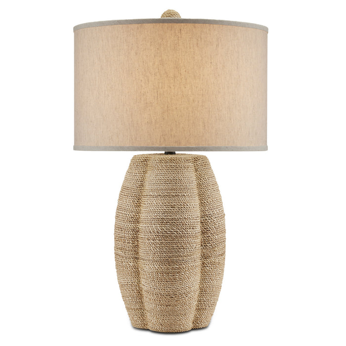 Currey and Company 6000-0797 One Light Table Lamp, Natural/Satin Black