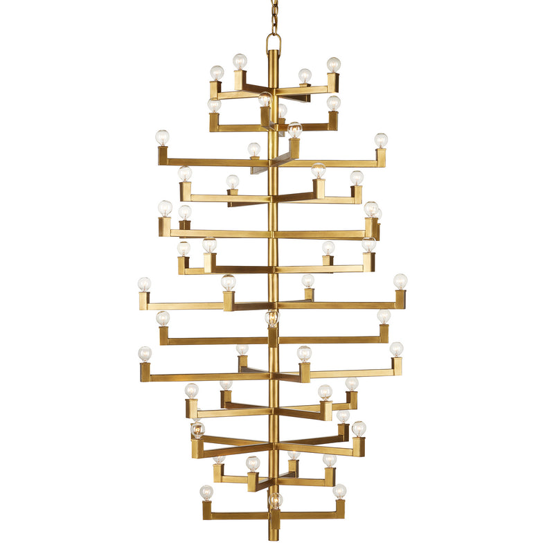 Currey and Company 9000-0918 52 Light Chandelier, Brass