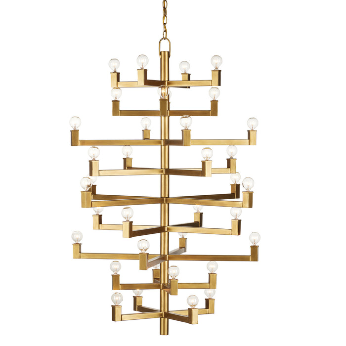Currey and Company 9000-0919 36 Light Chandelier, Brass