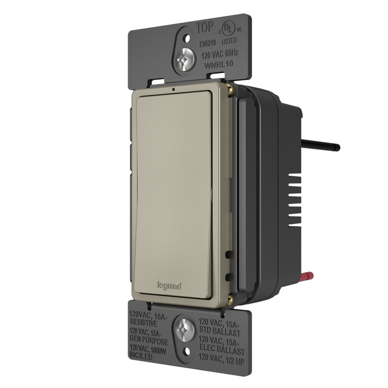 Legrand WNRL10NI Switch, Nickel