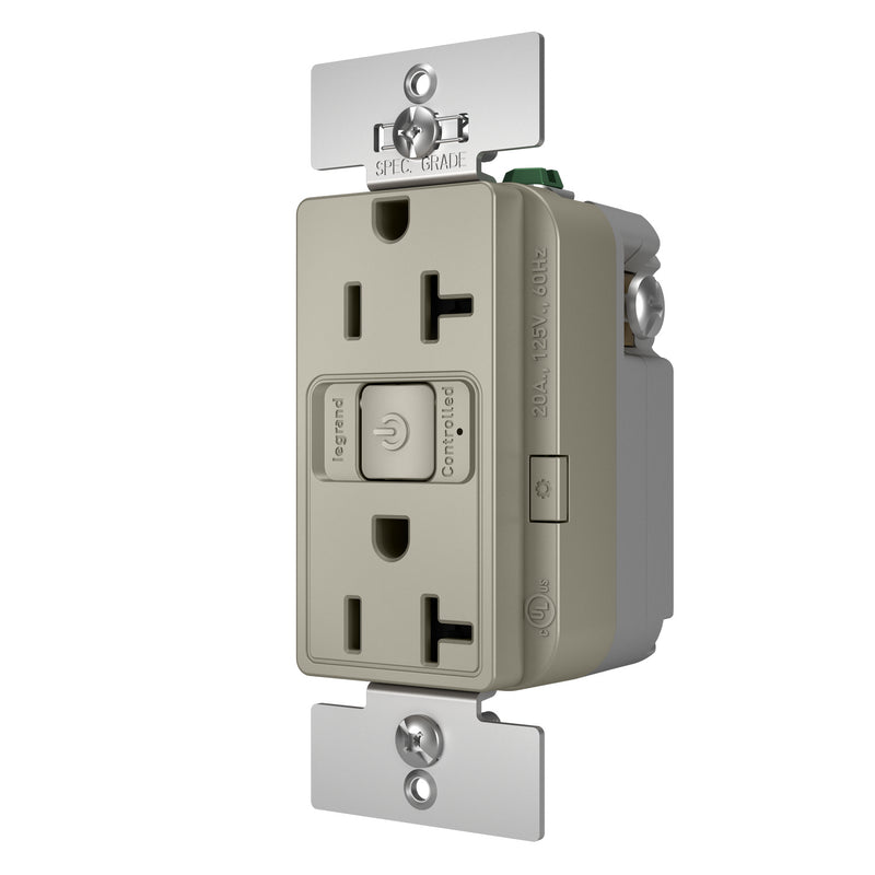 Legrand WNRR20NI 20A Outlet, Nickel