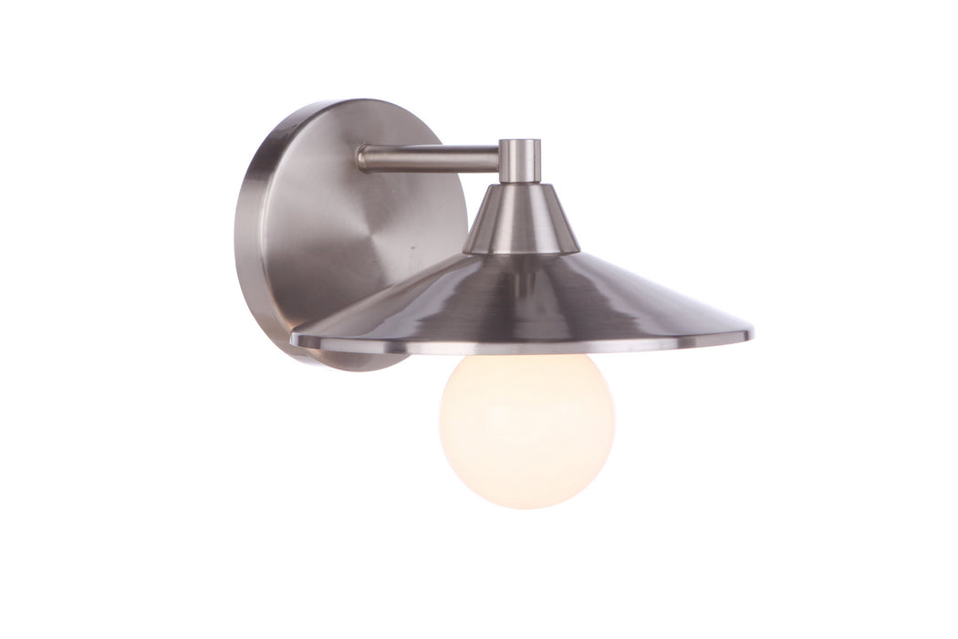 Craftmade 12508BNK1 One Light Wall Sconce, Brushed Polished Nickel