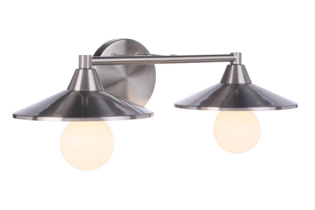 Craftmade 12519BNK2 Two Light Vanity, Brushed Polished Nickel