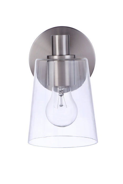 Craftmade 12605BNK1 One Light Wall Sconce, Brushed Polished Nickel
