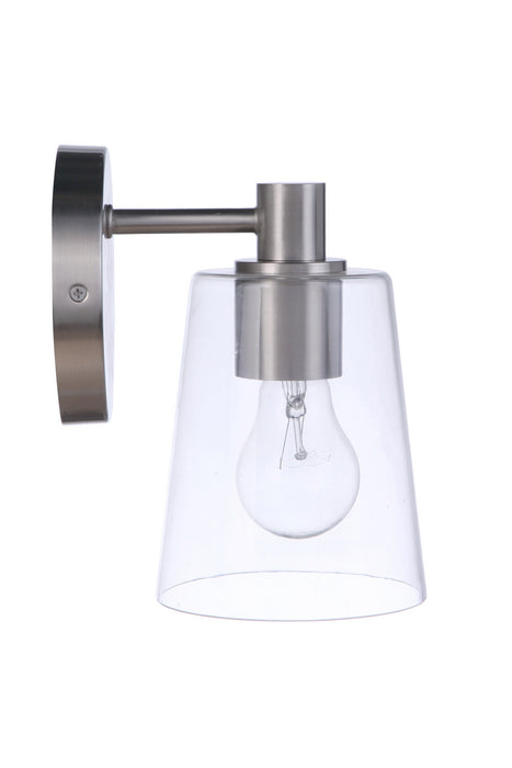 Craftmade 12605BNK1 One Light Wall Sconce, Brushed Polished Nickel